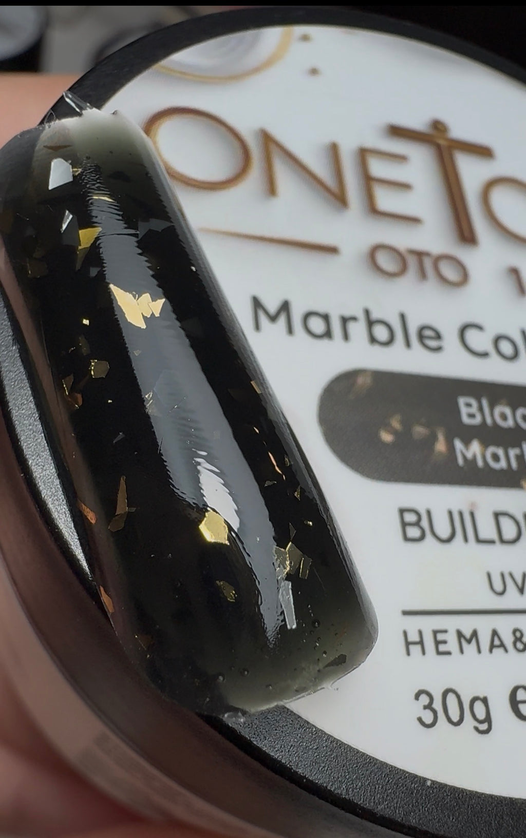 🖤 Black Marble – Builder Gel