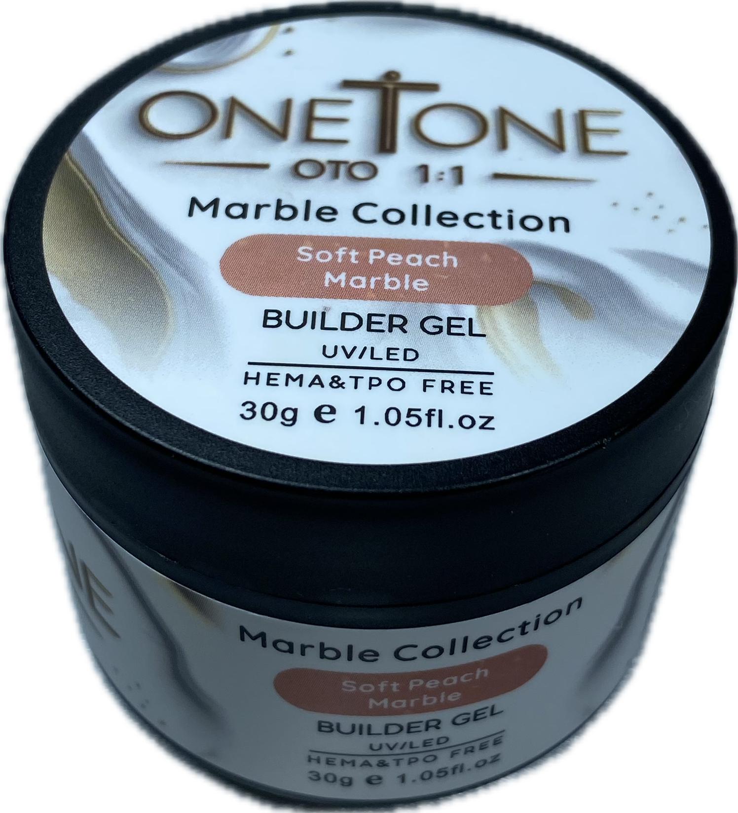 Soft Peach Marble Builder Gel