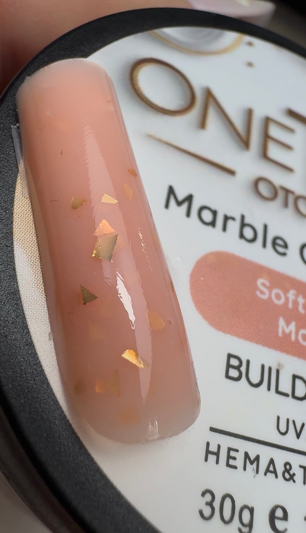Soft Peach Marble Builder Gel