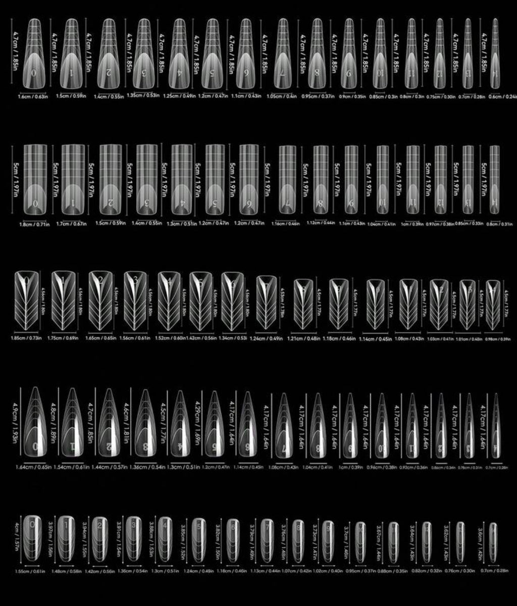 75pcs French Nail Dual Forms Set