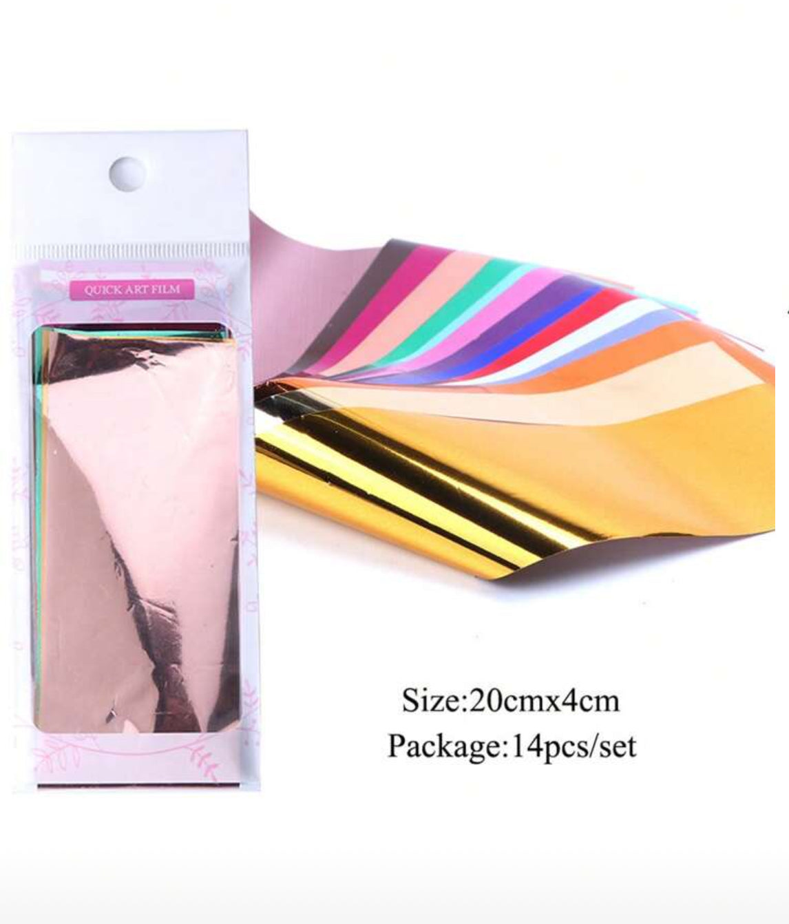 14pcs/Set  Metallic Nail Transfer Foil