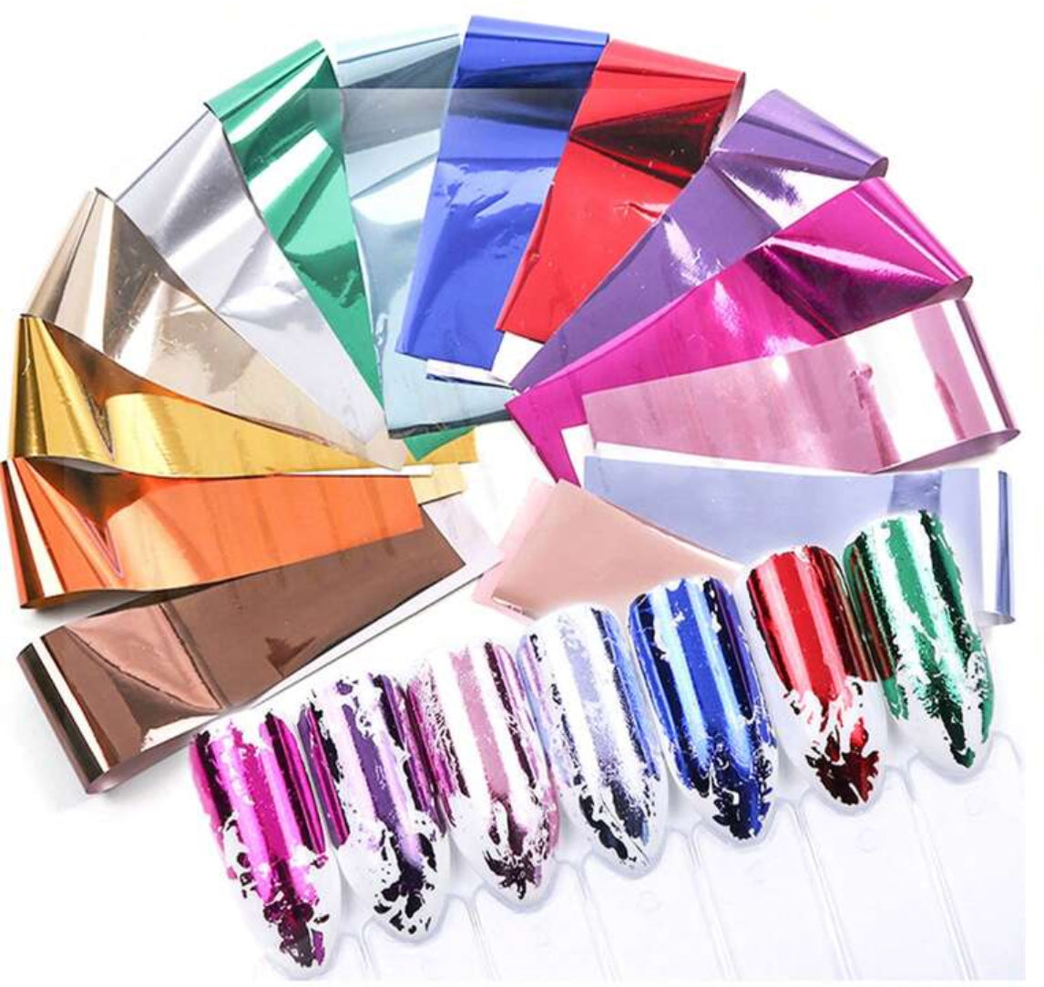 14pcs/Set  Metallic Nail Transfer Foil
