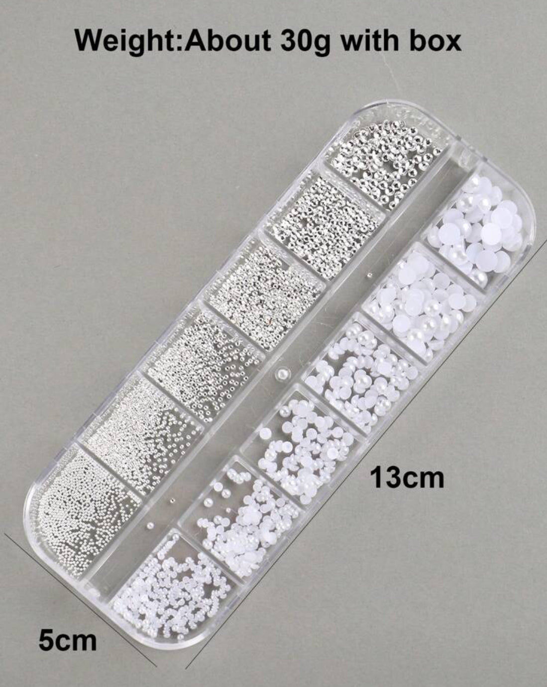 White Faux Pearl For Nails Caviar Bead Nail Art