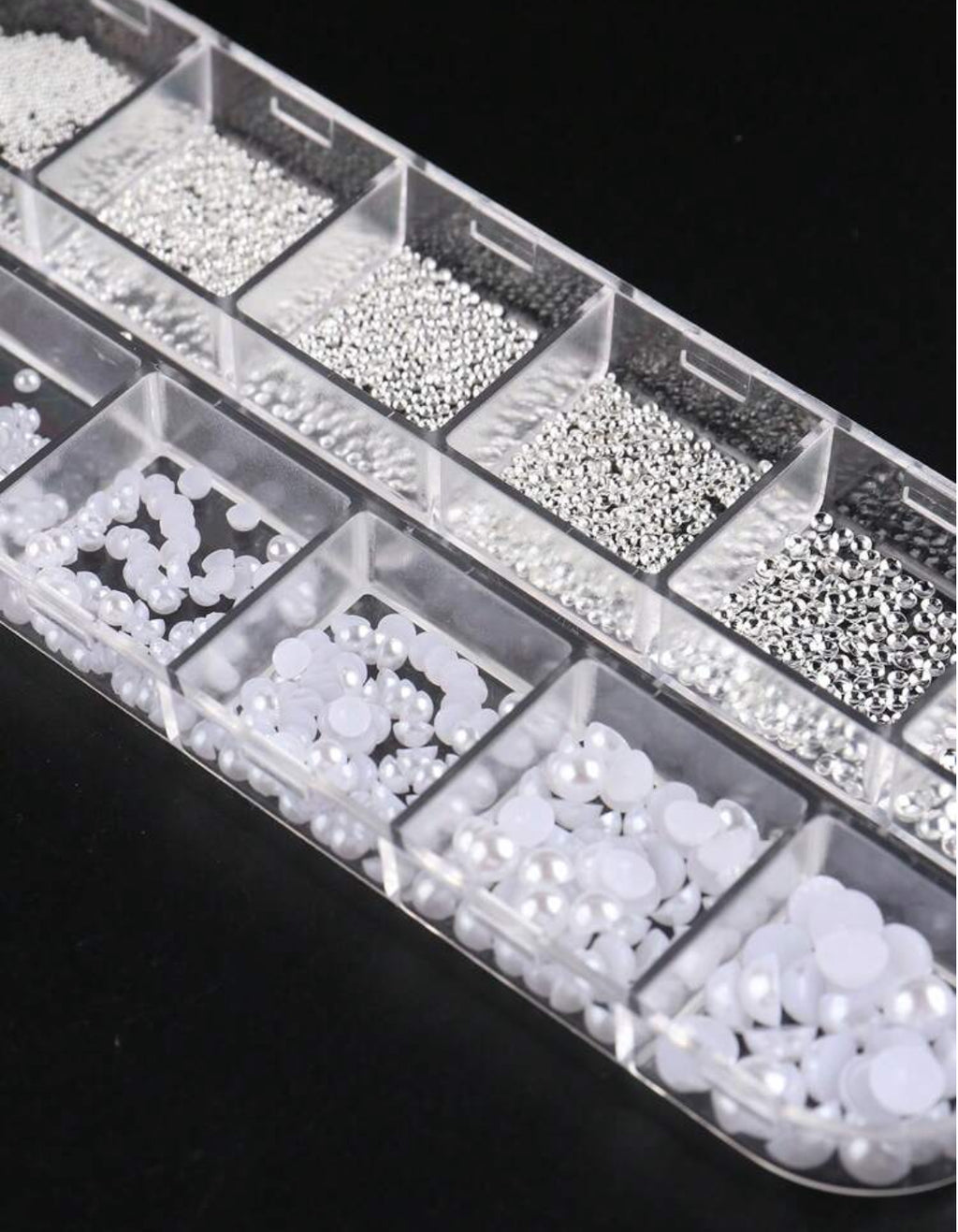 White Faux Pearl For Nails Caviar Bead Nail Art
