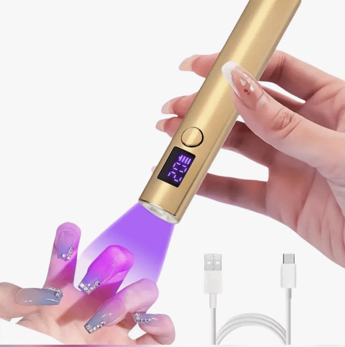 Portable UV Nail Lamp, Gel Curing Light With LCD Display, Rechargeable USB Nail Dryer, Suitable For Home And Salon Manicure
