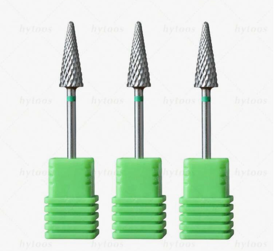 Professional Cone Shape Nail Drill Bit 3/32" - Multi-Function Tungsten Carbide Bit For Gel Polish Removal & Cuticle Care